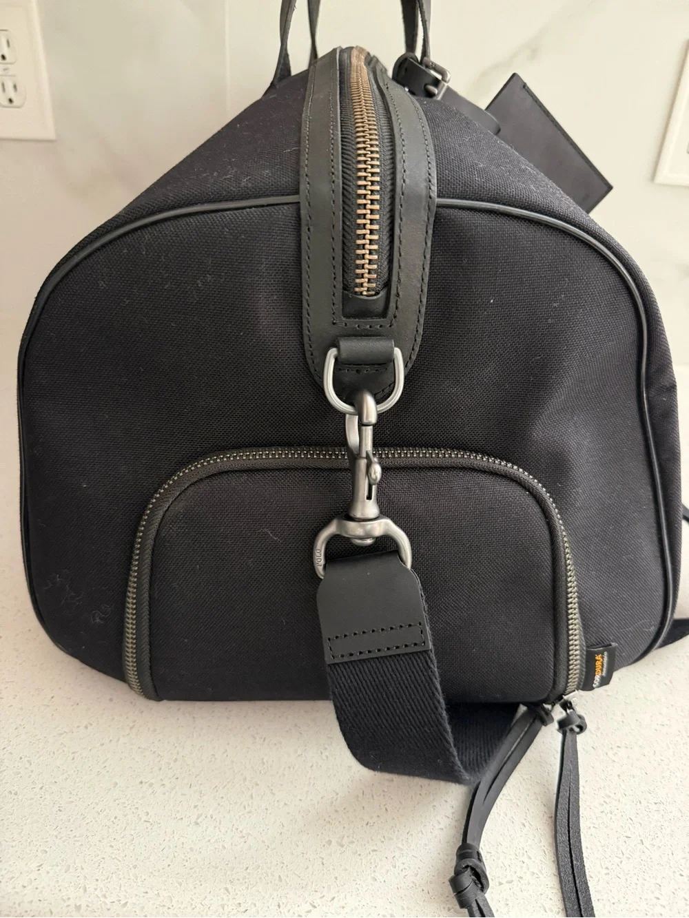 POLO RALPH LAUREN Canvas and Leather Dufflebag Black